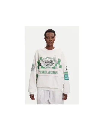 Bluza de trening din bumbac cu maneci lungi si logo frontal