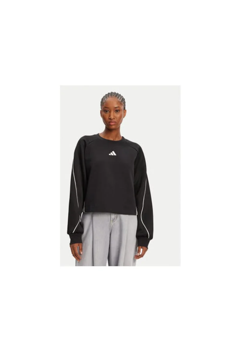 Bluza de trening cu decolteu la baza gatului,