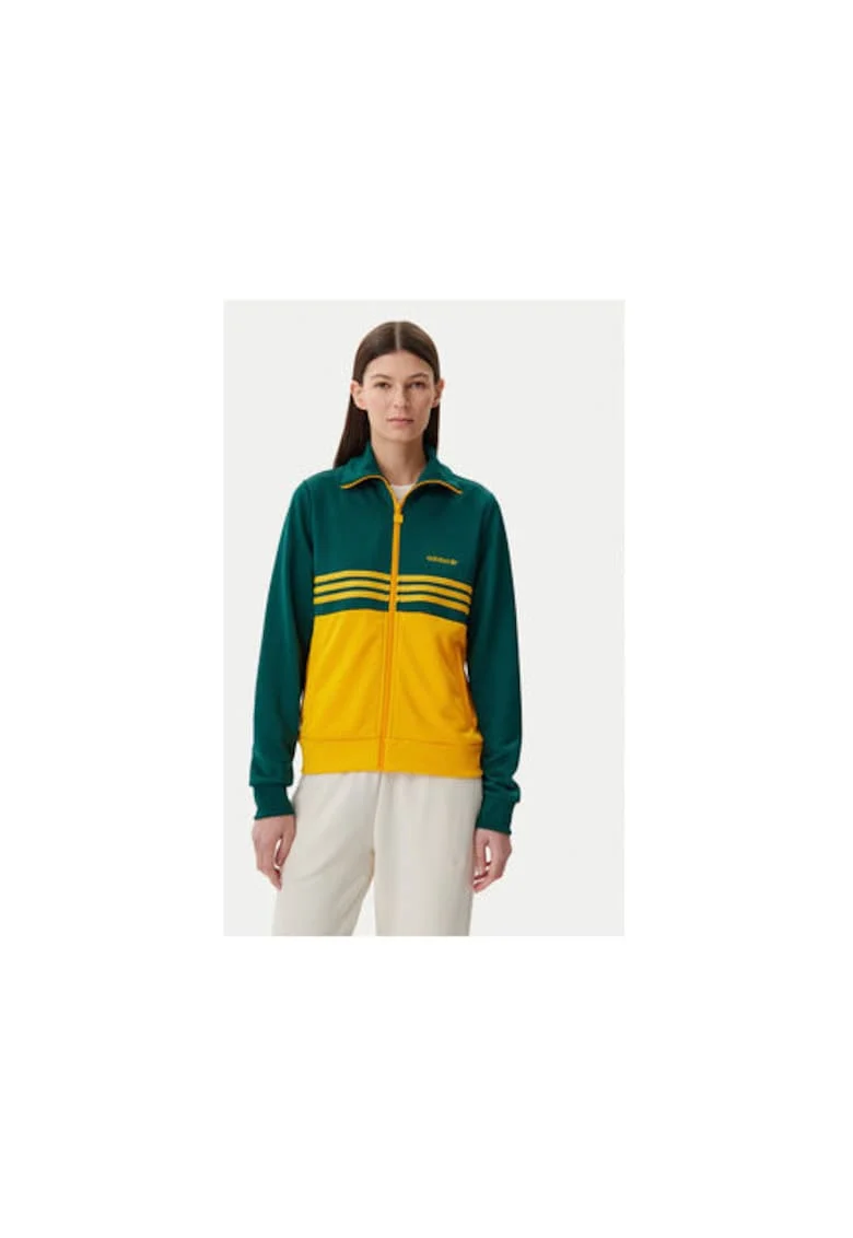 Bluza de trening in doua culori cu fermoar