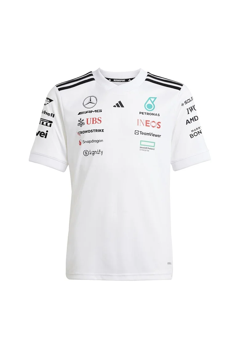Tricou Motor sport Mercedes, Rosu/Negru/Alb optic