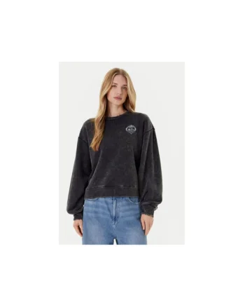 Bluza de trening din bumbac cu aspect decolorat si logo frontal