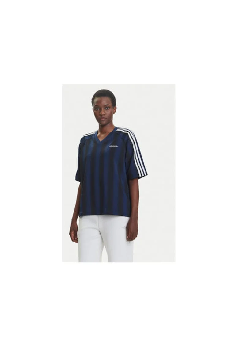 Tricou din poliester cu model cu dungi
