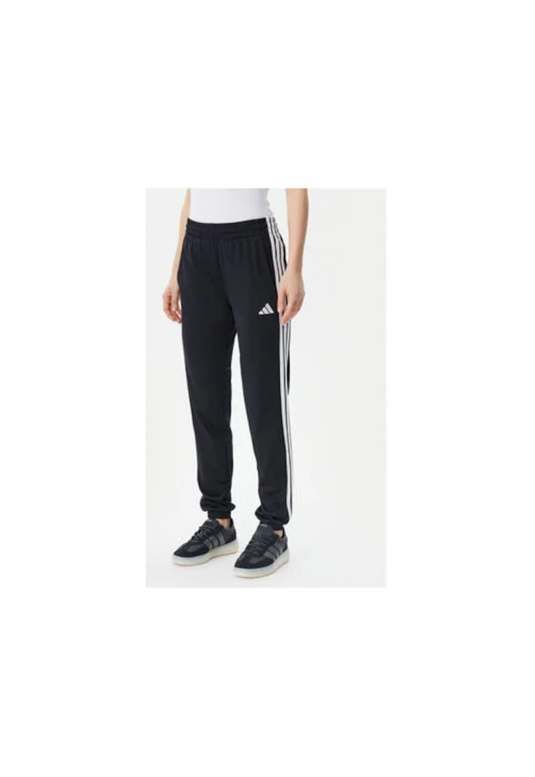Pantaloni de trening cu talie elastica si imprimeu logo