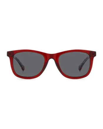 Ochelari de soare wayfarer cu lentile uni, Rosu inchis