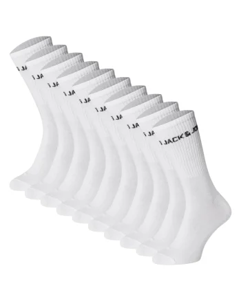 Set de sosete lungi - 10 perechi, Alb