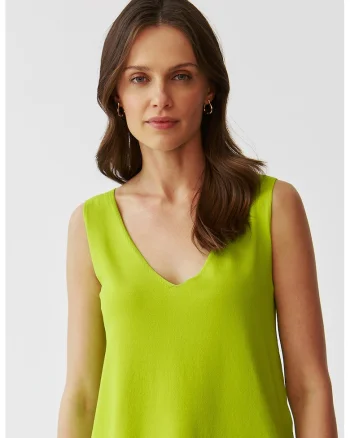 Top cu decolteu in V Nikala, Verde lime