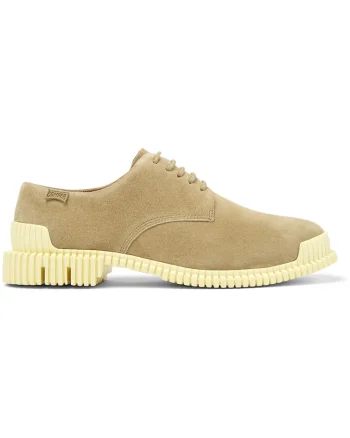 Pantofi casual din piele intoarsa cu branturi cu amortizoare Pix, Maro