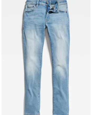 Blugi skinny cu aspect decolorat, Albastru pastel