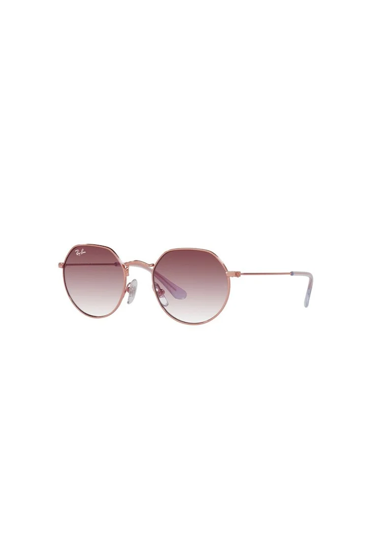 Ochelari de soare rotunzi cu rama metalica Junior Jack, Auriu rose,