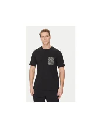 Tricou cu decolteu la baza gatului si buzunar pe piept