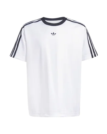 Tricou cu logo pe piept si dungi contrastante pe maneci
