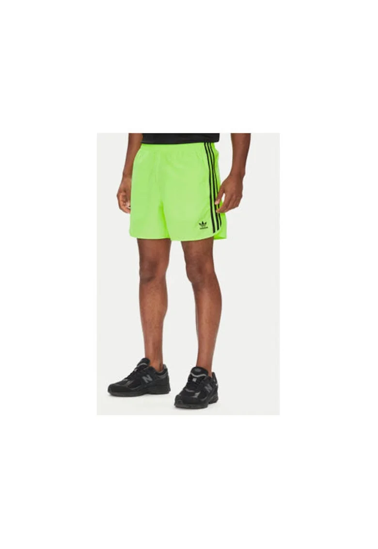 Pantaloni scurti din poliester cu model logo