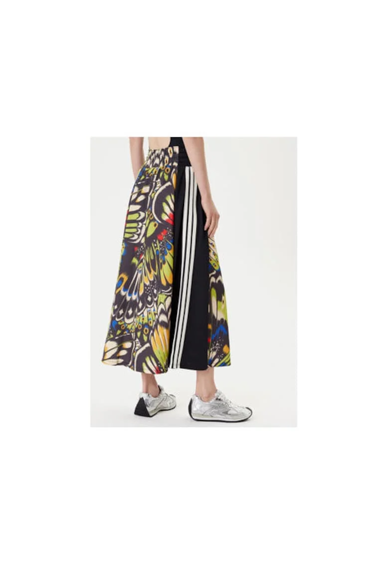 Fusta midi dreapta cu talie inalta