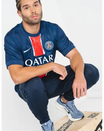 Pantaloni conici cu Dri-FIT pentru fotbal, Alb/Bleumarin