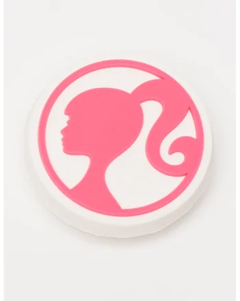 Talisman pentru saboti Jibbitz Barbie, Alb/Roz deschis
