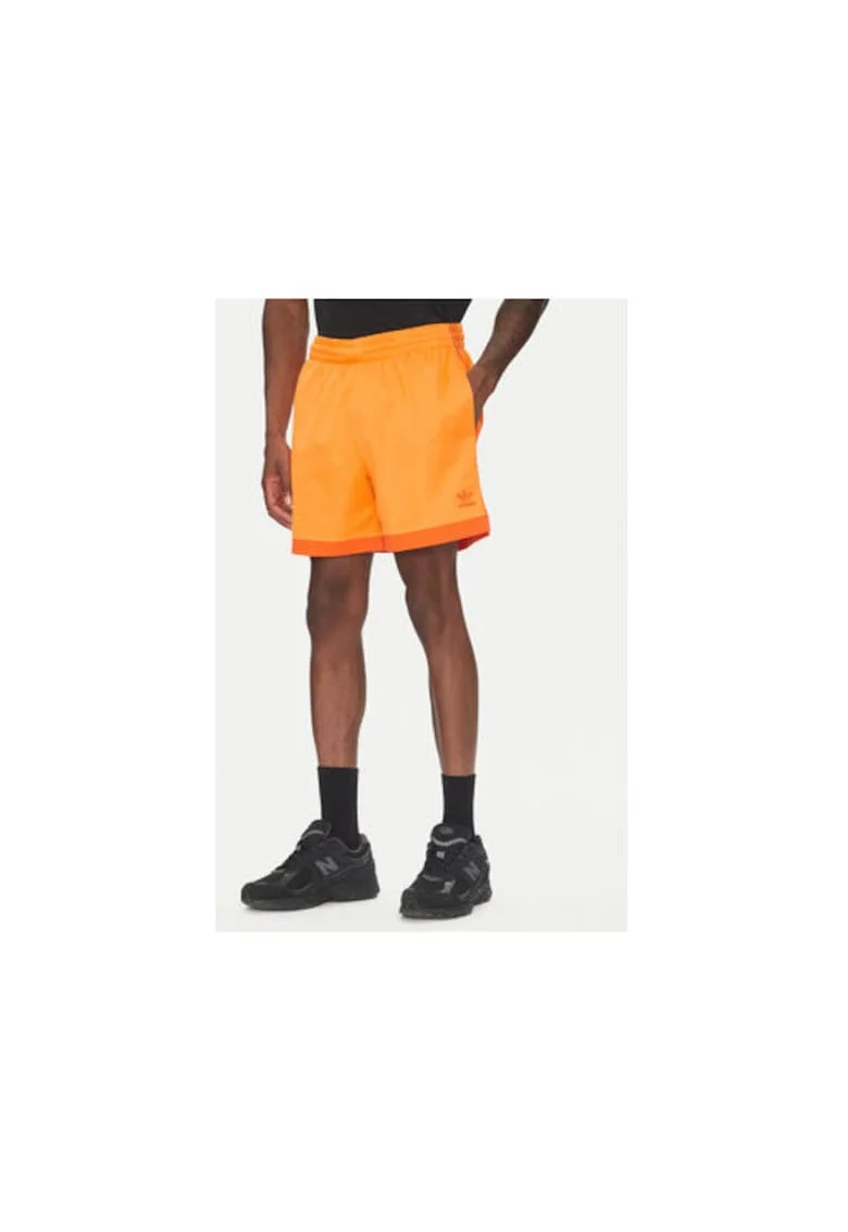 Pantaloni scurți sport cu imprimeu, Portocaliu
