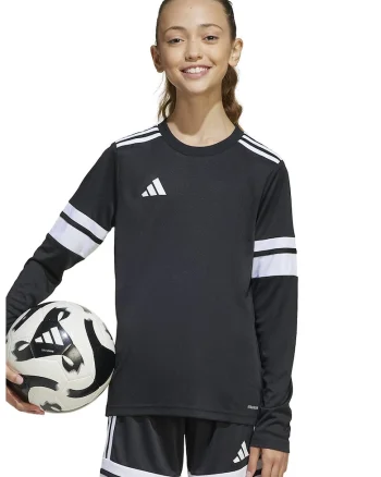 Bluza cu detalii contrastante pentru fotbal, Negru/Alb optic
