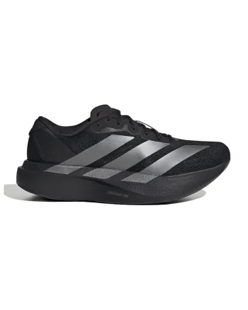 Pantofi Adizero EVO din material textil cu logo metalizat, pentru alergare, Negru/Argintiu