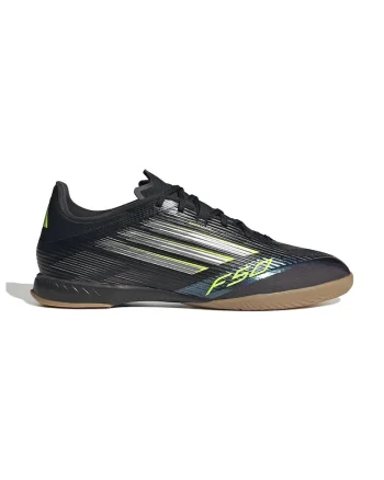 Pantofi pentru fotbal de interior F50 League, Negru/Verde electric