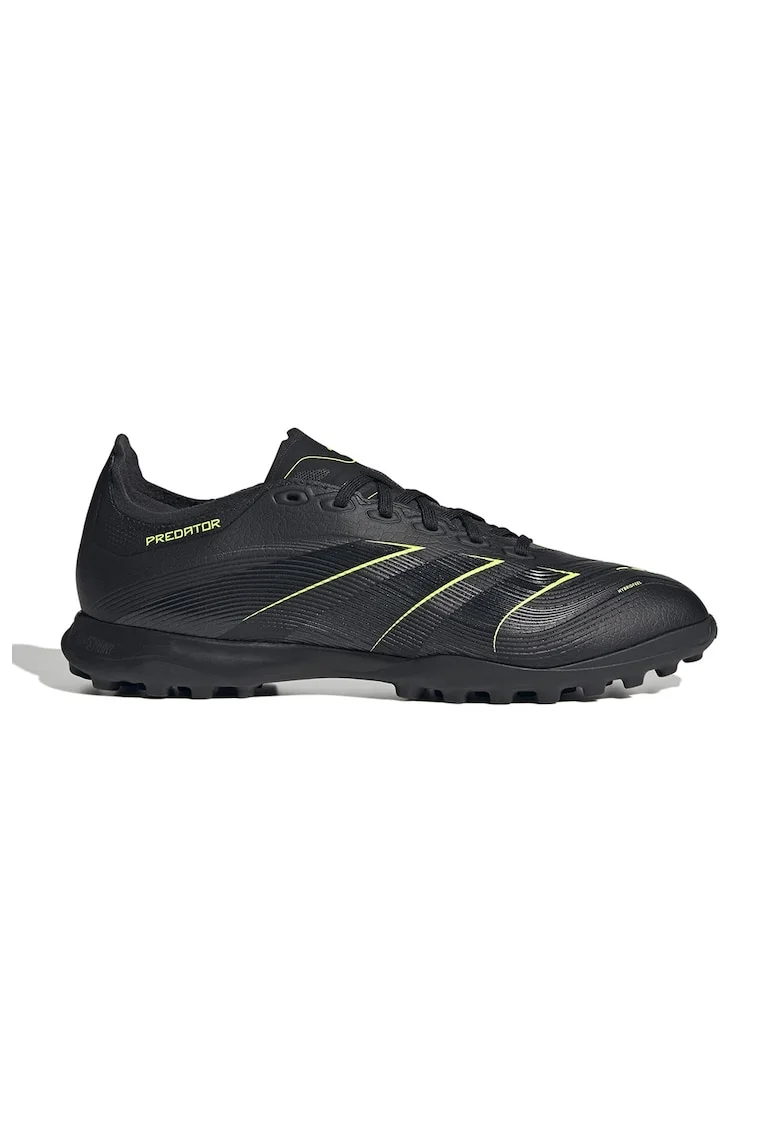 Pantofi cu detalii contrastamte, pentru fotbal Predator, Negru/Verde electric