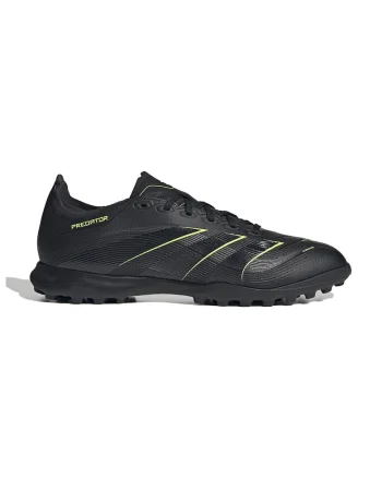 Pantofi cu detalii contrastamte, pentru fotbal Predator, Negru/Verde electric