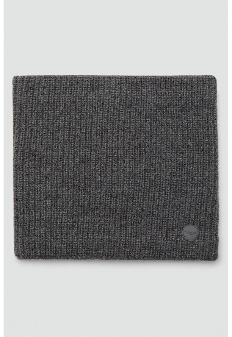 Fular din tricot, Gri inchis melange