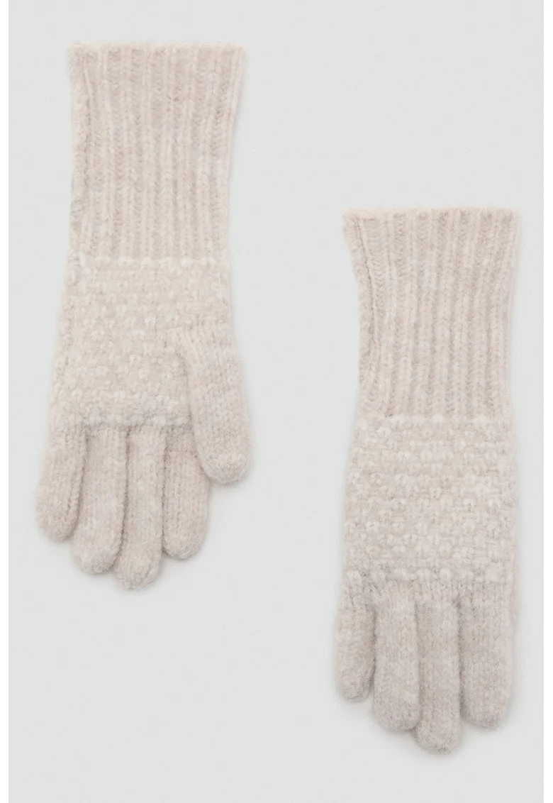 Manusi din tricot, Crem