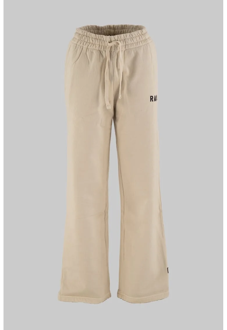Pantaloni de trening de bumbac cu snur, Bej