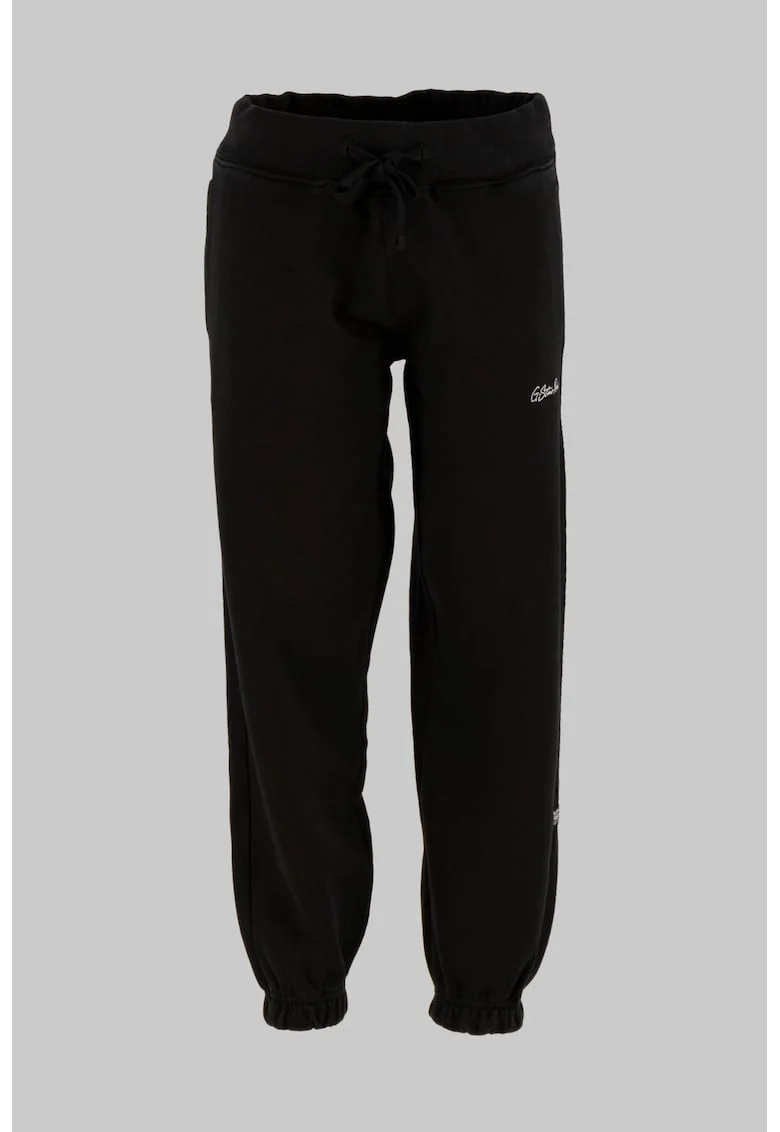 Pantaloni de trening relaxed fit cu snur, Negru
