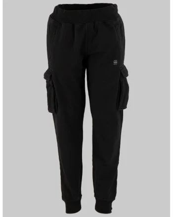 Pantaloni de trening de bumbac cu buzunare, Negru
