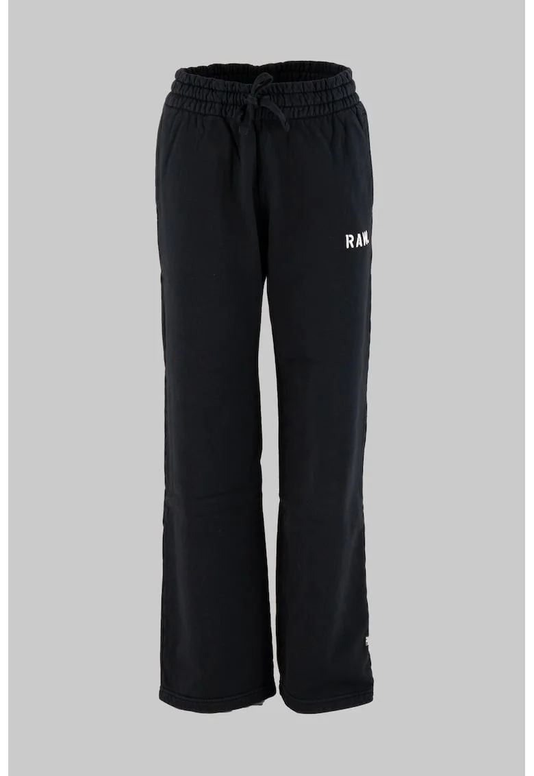 Pantaloni de trening de bumbac cu snur, Negru