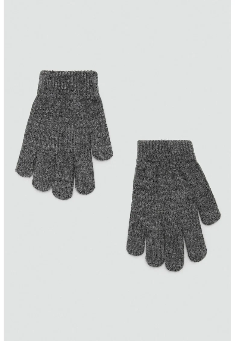Manusi din tricot, Gri inchis melange