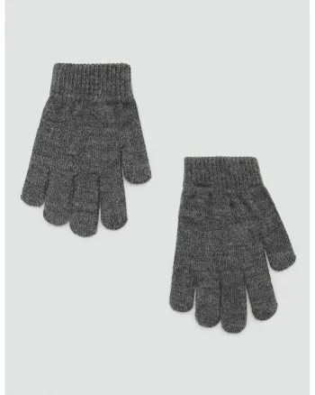 Manusi din tricot, Gri inchis melange