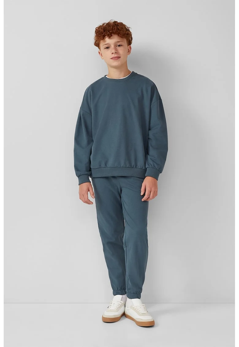 Pantaloni de trening cu snur, Albastru petrol