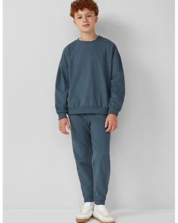 Pantaloni de trening cu snur, Albastru petrol