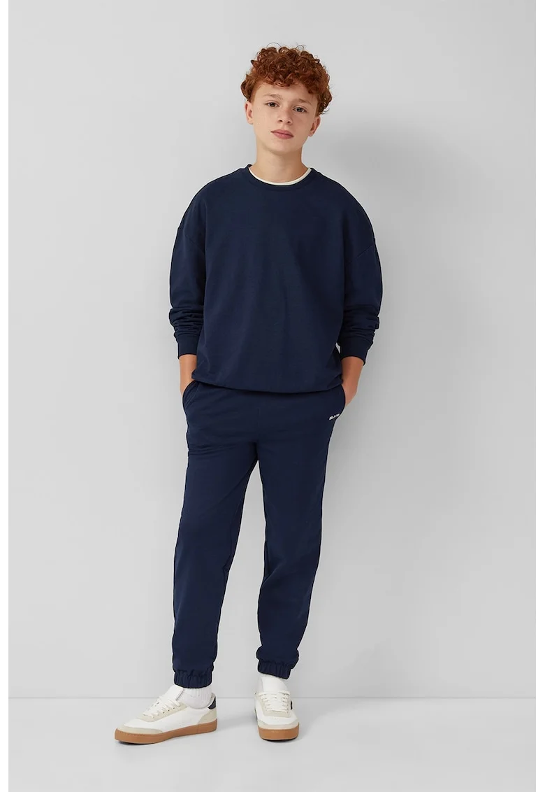 Pantaloni de trening cu snur, Bleumarin