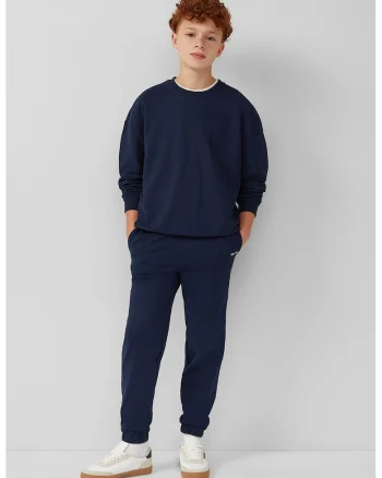 Pantaloni de trening cu snur, Bleumarin