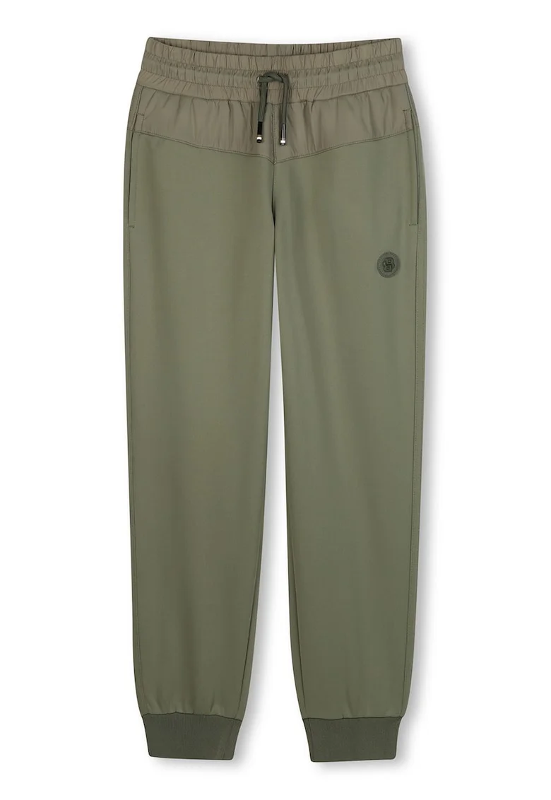Pantaloni de trening cu buzunare laterale, Verde sparanghel
