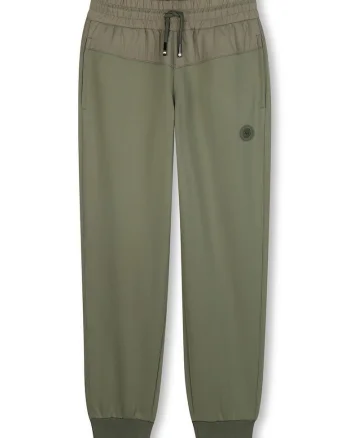 Pantaloni de trening cu buzunare laterale, Verde sparanghel
