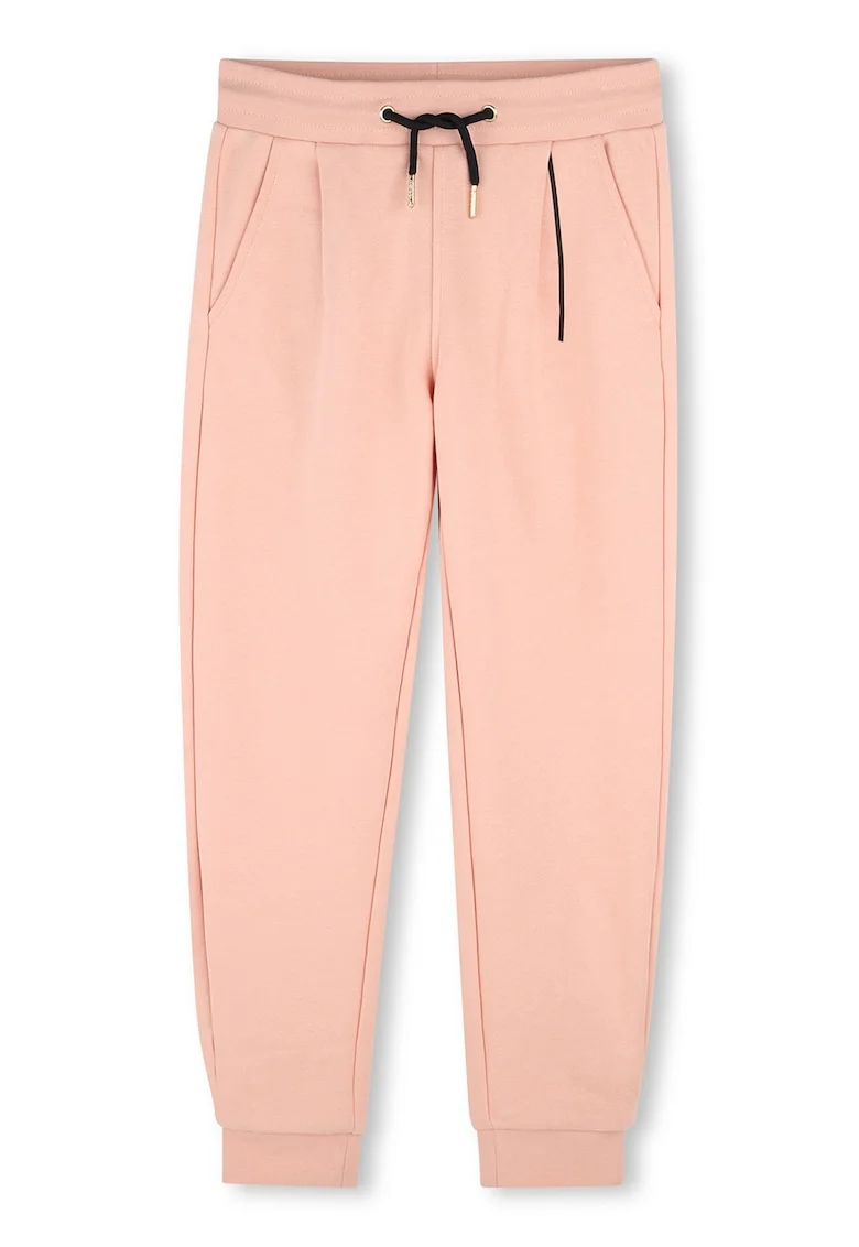 Pantaloni de trening cu snur in talie, Piersica