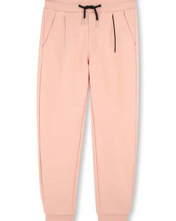 Pantaloni de trening cu snur in talie, Piersica