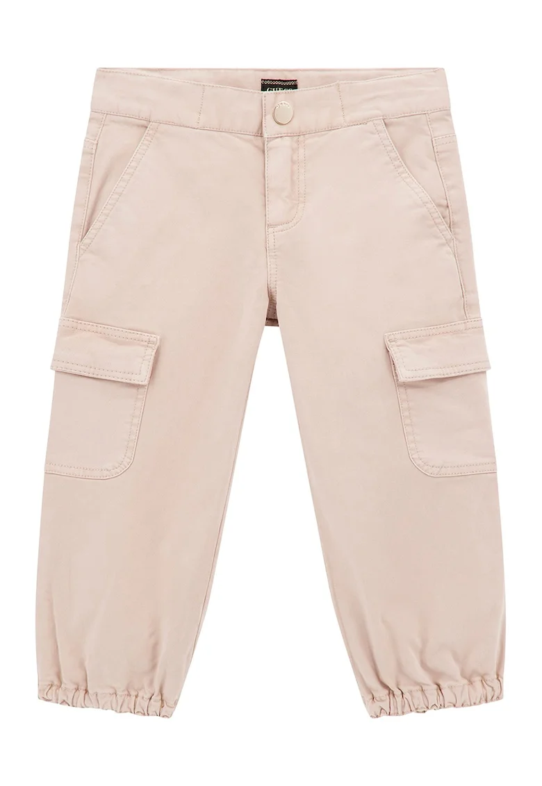 Pantaloni cargo cu mansete elastice, Bej deschis