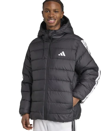 Geaca matlasata cu gluga Essentials, Negru