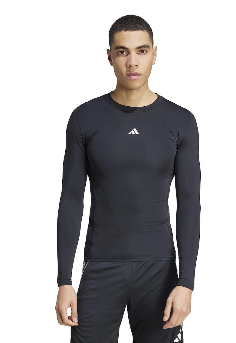 Bluza slim fit pentru fotbal, Negru