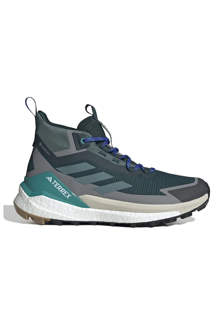 Pantofi pentru drumetii Terrex Free Hiker 2.0 Gore-Tex, Gri carbune/Verde englez