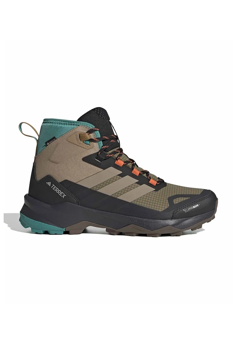 Ghete mid-cut pentru drumetii Sky Chaser, Negru stins/Portocaliu mandarina/Maro taupe deschis