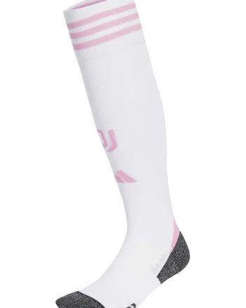 Sosete lungi pana peste genunchi pentru fotbal Juventus Torino, Roz pastel/Gri inchis melange/Alb optic
