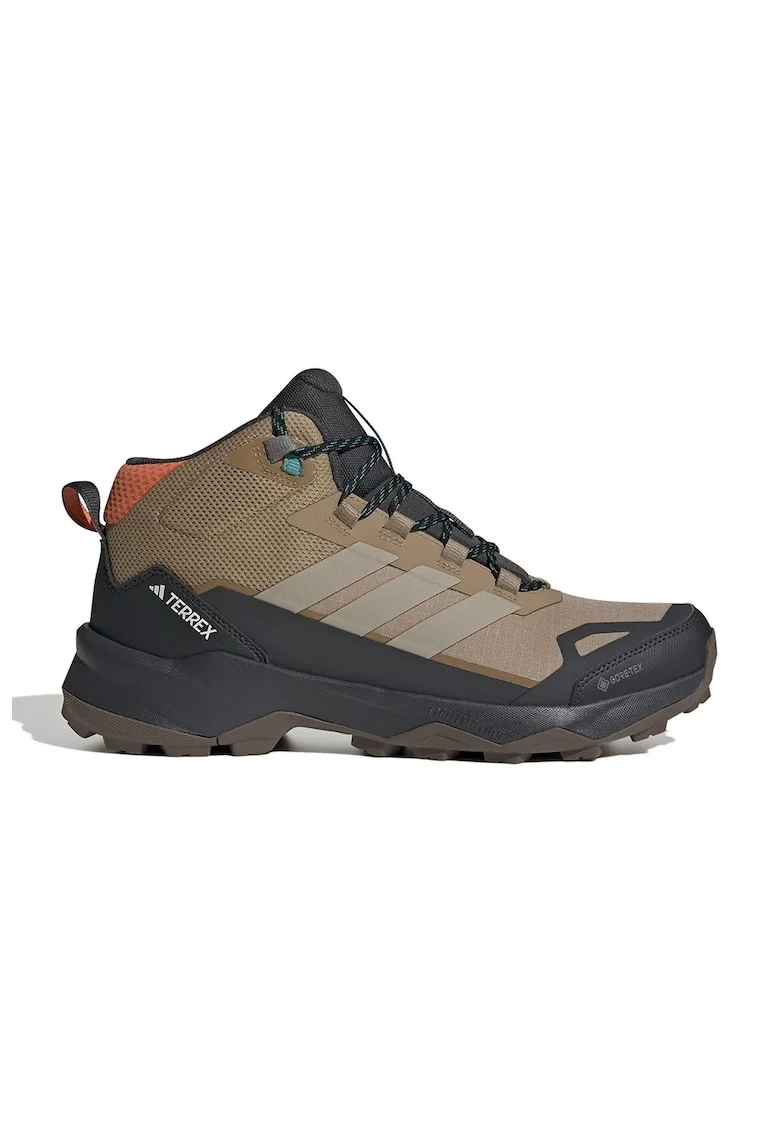 Pantofi Terrex Skychaser AX5 mid-cut pentru drumetii, Negru stins/Portocaliu pal/Maro taupe deschis