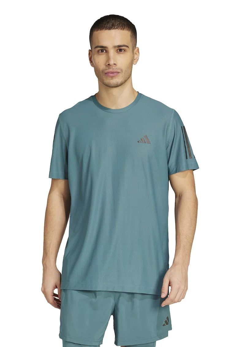 Tricou cu decolteu rotund pentru alergare, Verde persan