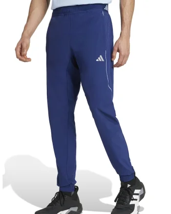 Pantaloni slim fit pentru fitness Tech, Alb/Albastru royal